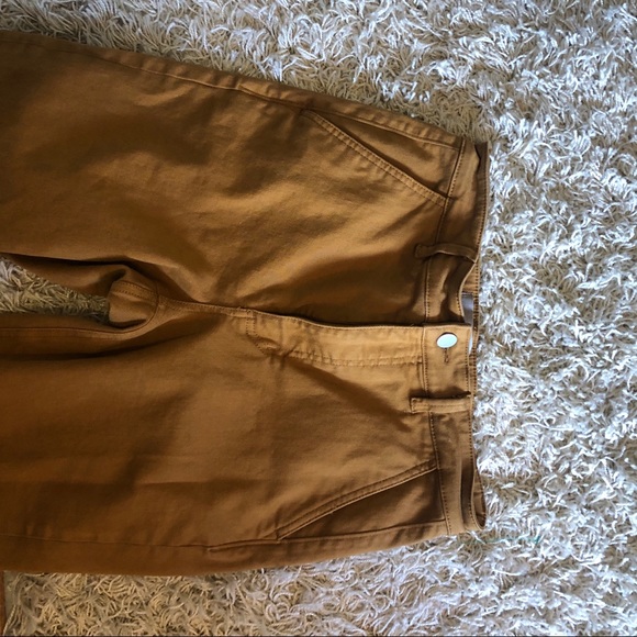 Everlane The Straight Leg Crop High Waist Pants - Ochre Mustard Yellow 6S - Picture 5 of 9